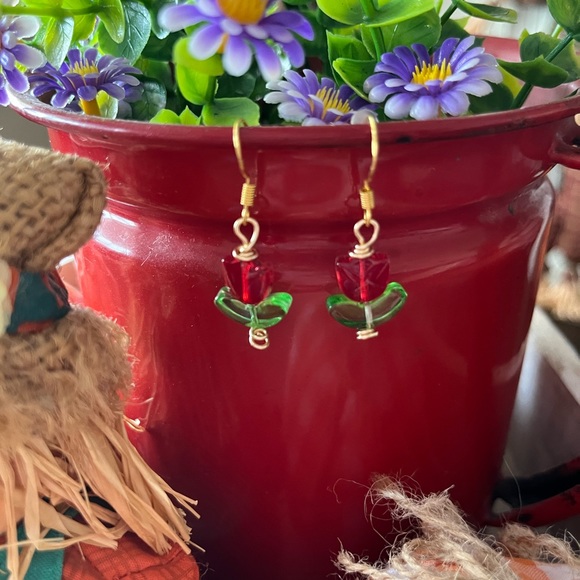 Tulip glass earrings - Picture 1 of 3